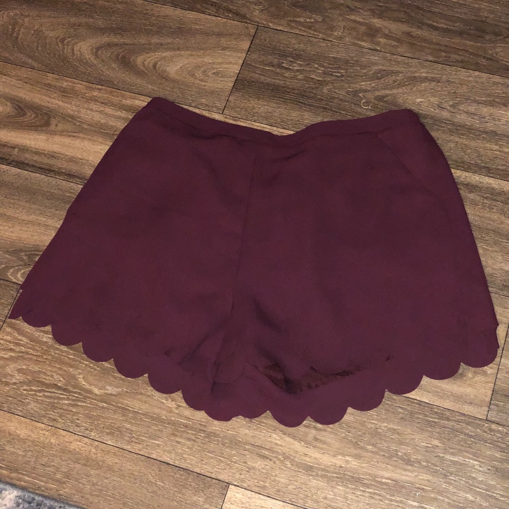 Scalloped shorts